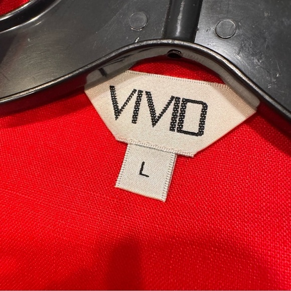 VIVID LINEN Women’s Red button Down Shirt Long Sleeves Size Large - Picture 4 of 8